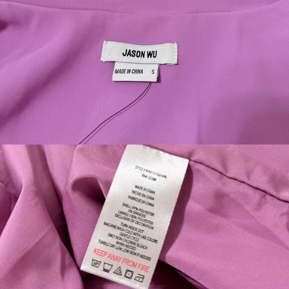 Jason Wu Single-button Cropped Tailored Blazer in Lavender size Small - Picture 3 of 6